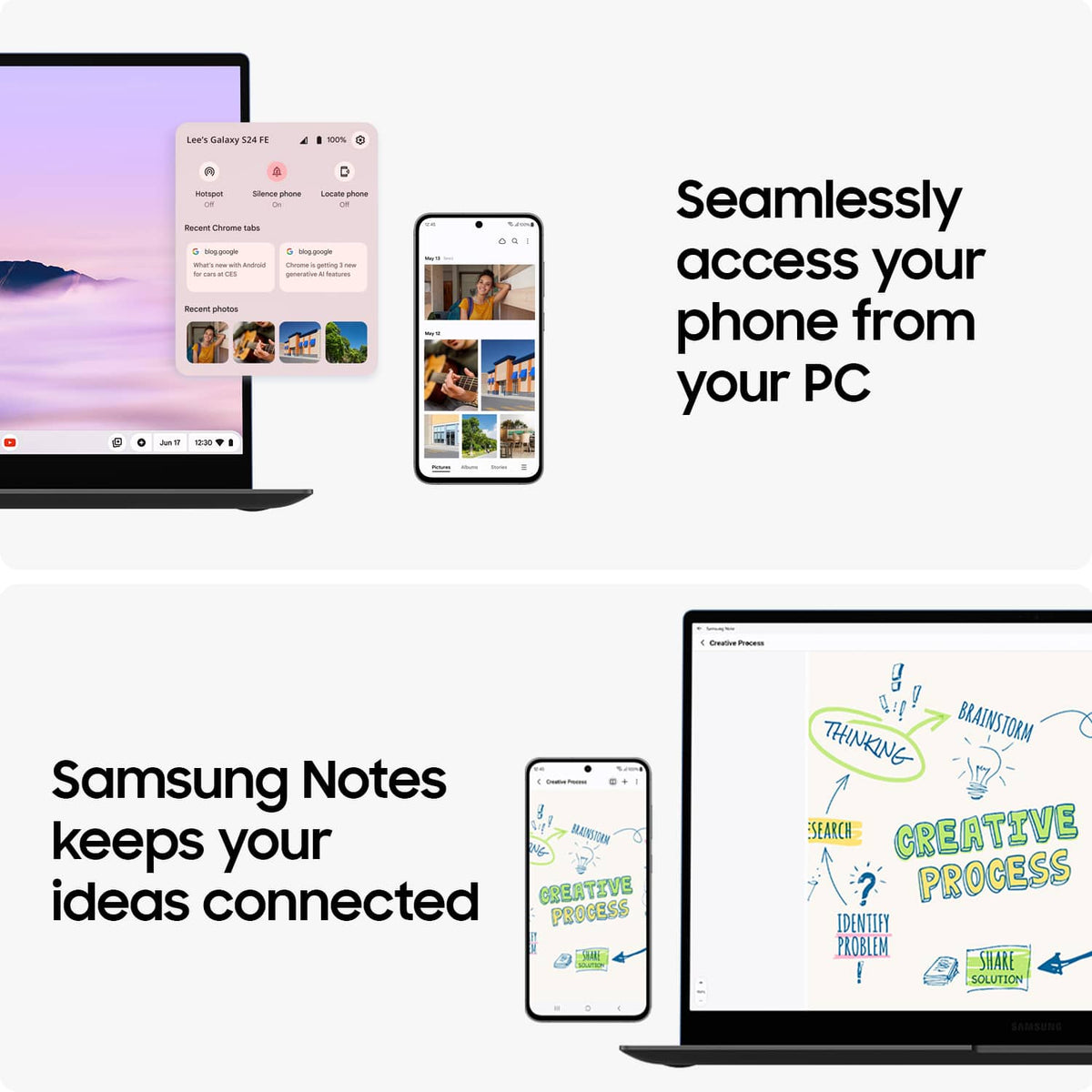 Samsung - Galaxy Chromebook Plus 15.6” with Google AI - AMOLED display - Intel Core 3 - 8GB Memory 256GB Storage - Neptune Blue