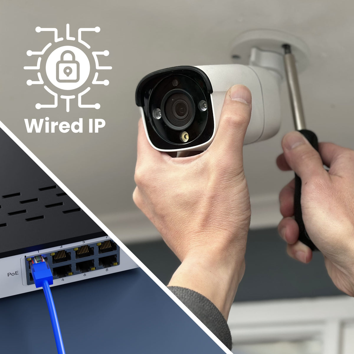Reolink - 8-Channel, 4 - Bullet Camera Indoor/Outdoor 4K 8MP PoE 2TB Smart NVR Security Surveillance System - White