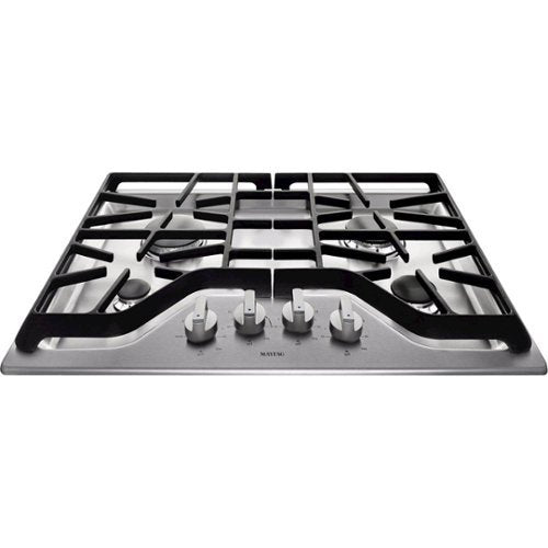 Maytag - 30 in. Wide 4 burners Built-In Gas Cooktop - Stainless Steel