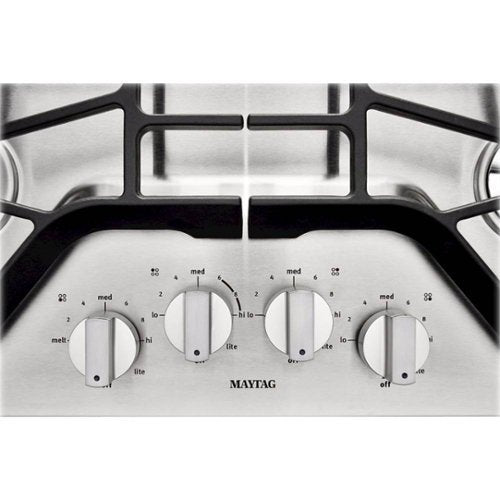 Maytag - 30 in. Wide 4 burners Built-In Gas Cooktop - Stainless Steel