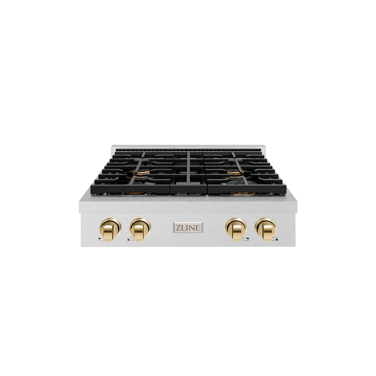 ZLINE - 30 in. Wide 4 Burner AutographParamount Gas Rangetop with Gold Accents (SRTSZ-30-G) - Stainless Steel