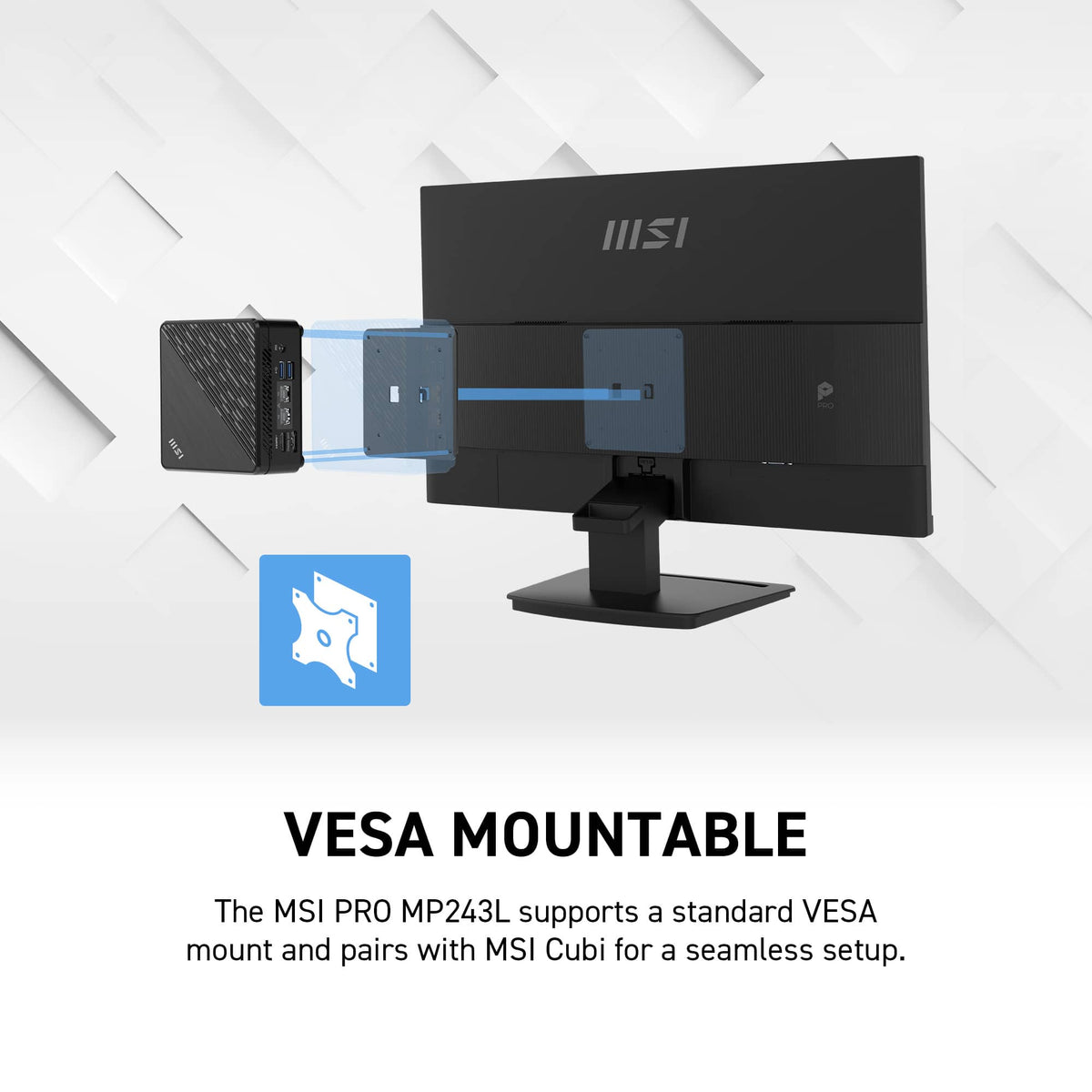 MSI - PRO MP243L E14 24" FHD IPS 144Hz 1ms Adaptive-Sync HDR Ready (HDMI,VGA) - Matte Black
