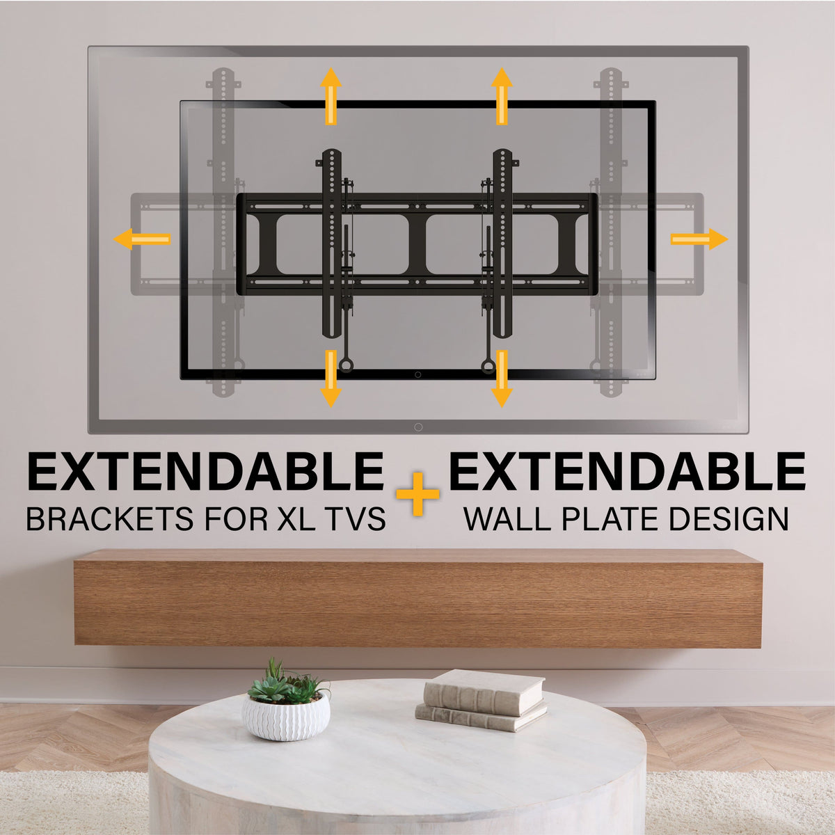 SANUS Elite - Fixed Position TV Wall Mount For 65"- 140" TVs up to 300 lbs. - Designed for Extra Large TVs - Black