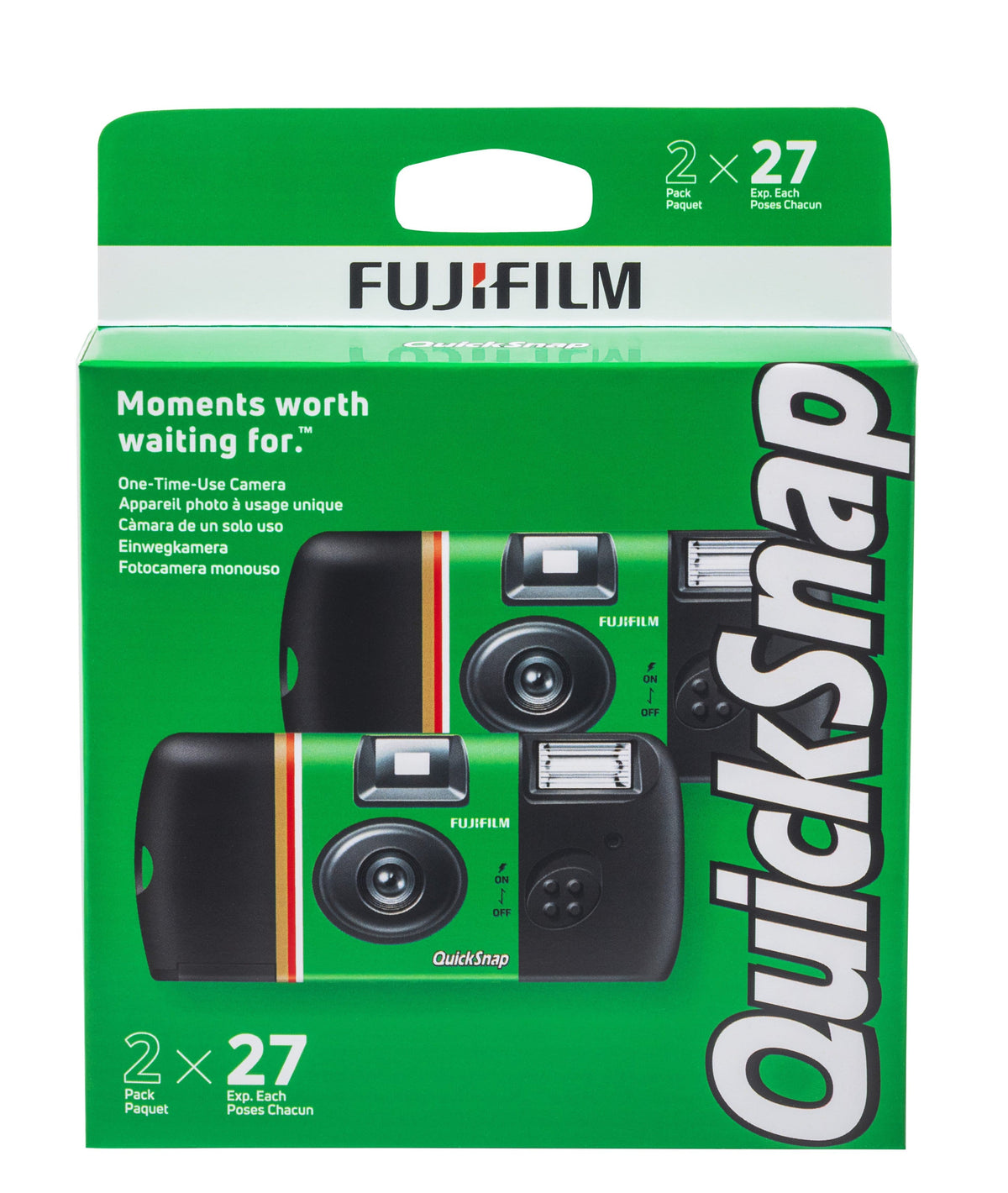 Fujifilm - Quicksnap Flash 400 Single-Use Camera with Flash - 2 pack - Green