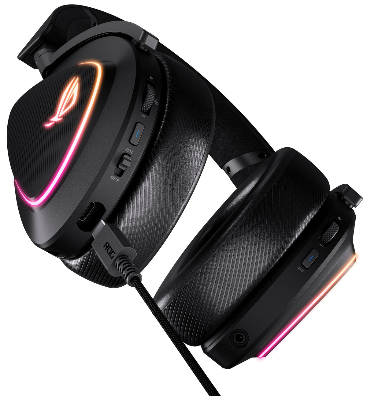 ASUS - ROG Delta II Wireless RGB Gaming Headset for PC/Mac, Xbox, PS5, PS4 and Switch - Black