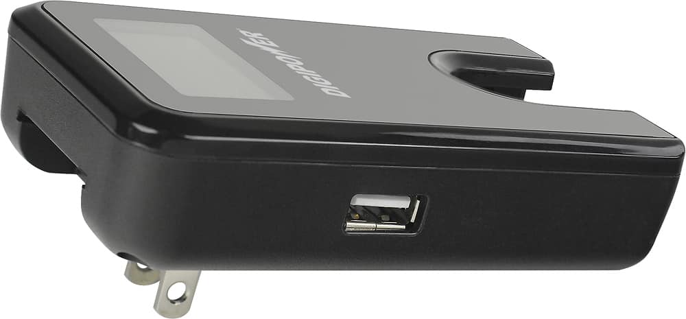 Digipower - Patented Plateless Design Digital Camera Travel Charger for Sony Batteries - Black