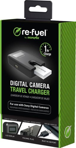 Digipower - Patented Plateless Design Digital Camera Travel Charger for Sony Batteries - Black