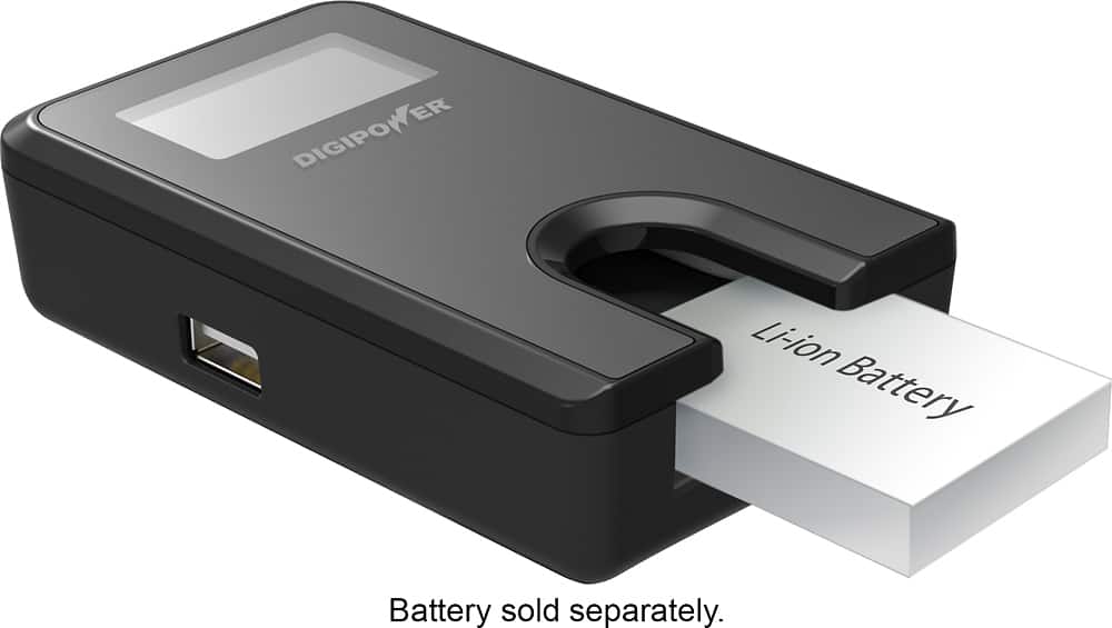 Digipower - Patented Plateless Design Digital Camera Travel Charger for Canon Batteries (NB4L, NB6L, NB11L) - Black