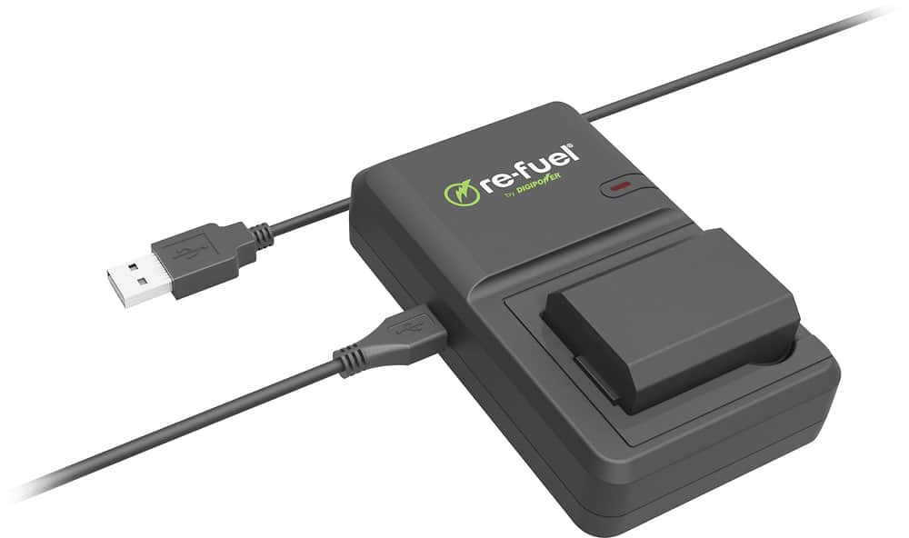 Digipower - Digital camera battery & charger kit, replacement for Sony NP-FW50 battery and OEM charger - Black