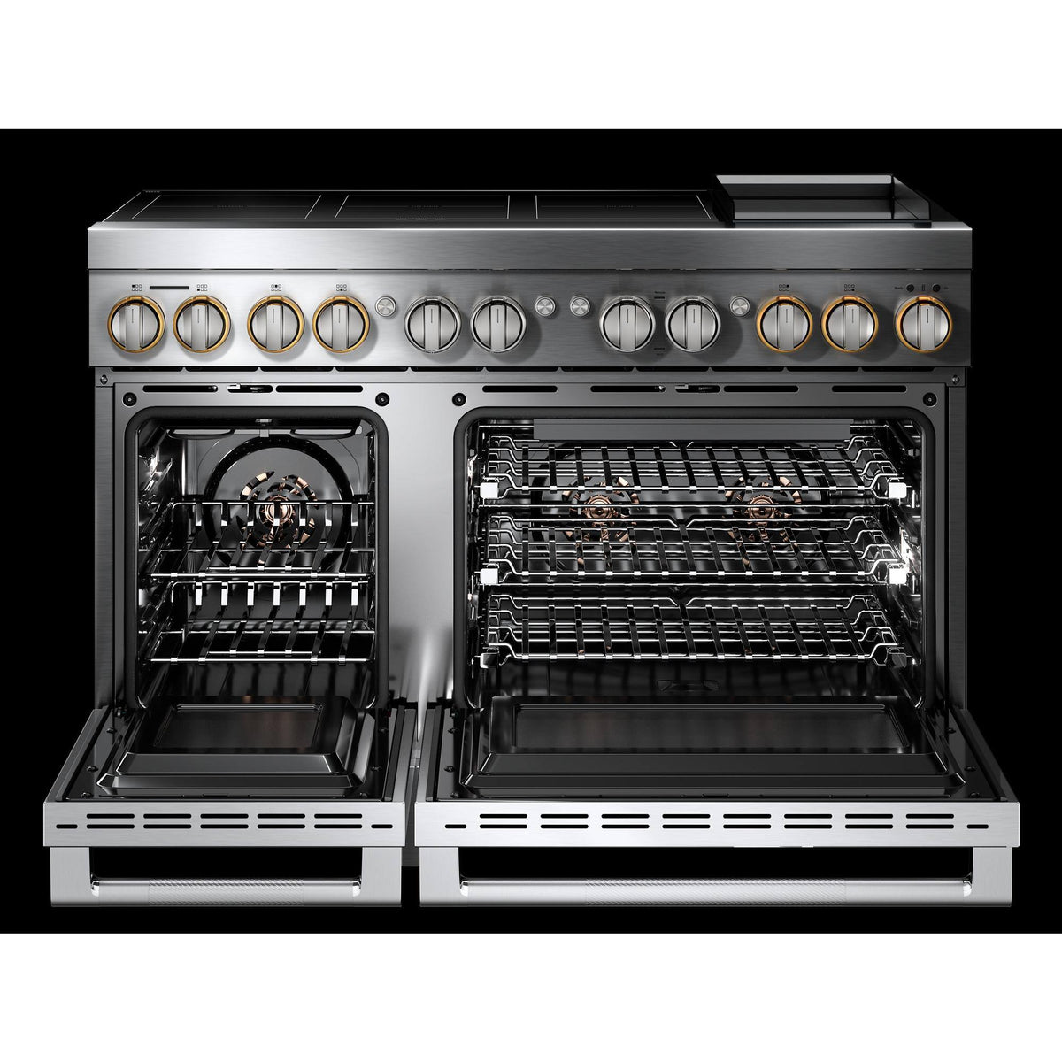 JennAir - 48 in. Wide 6 Elements RISE 6.3 Cu. Ft. Freestanding Electric Induction Range - Stainless Steel