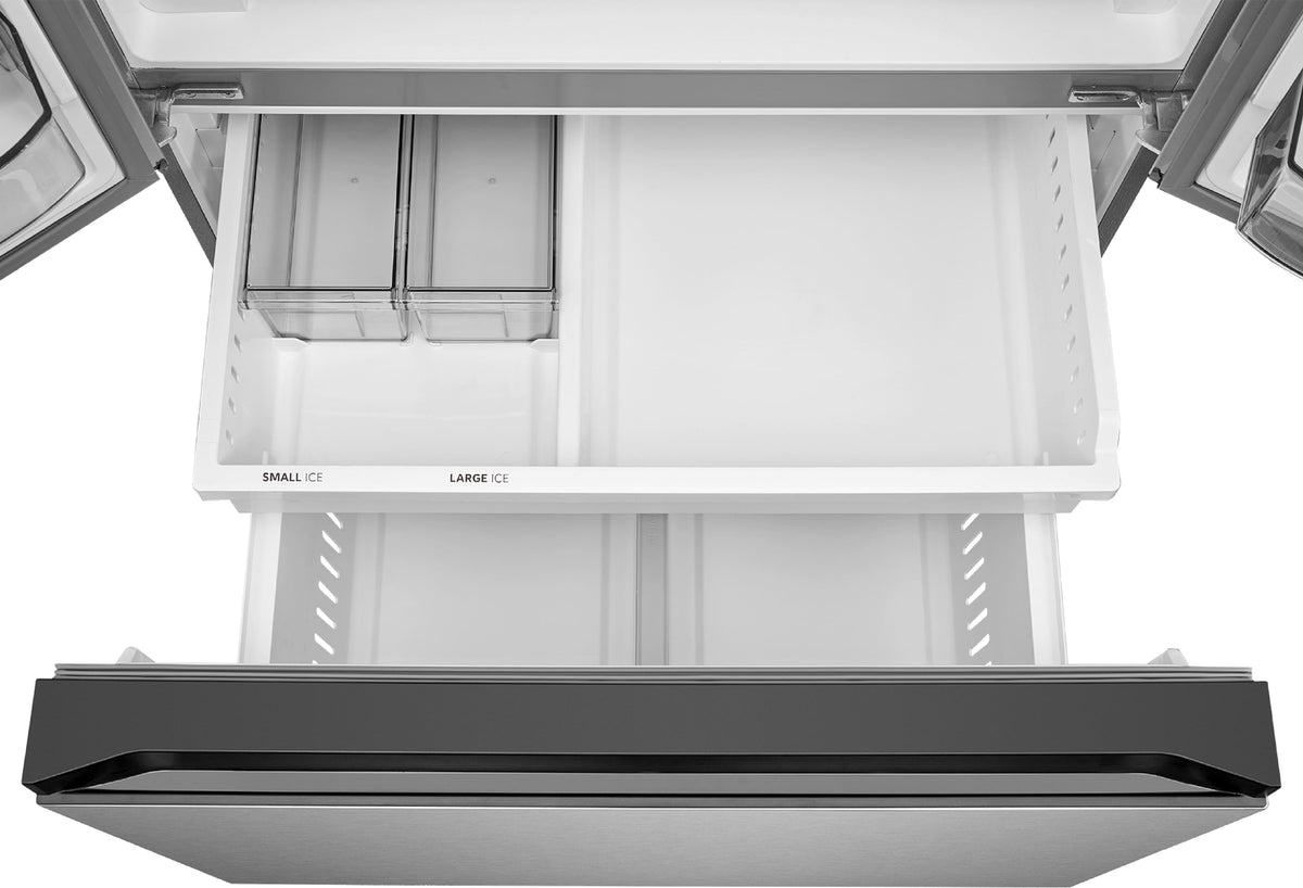 Midea - 32 cu. ft. Standard-Depth PLUS™ French Door Refrigerator + Water2Ways™ + Dual Icemaker + Extra-Large Capacity - Stainless Steel