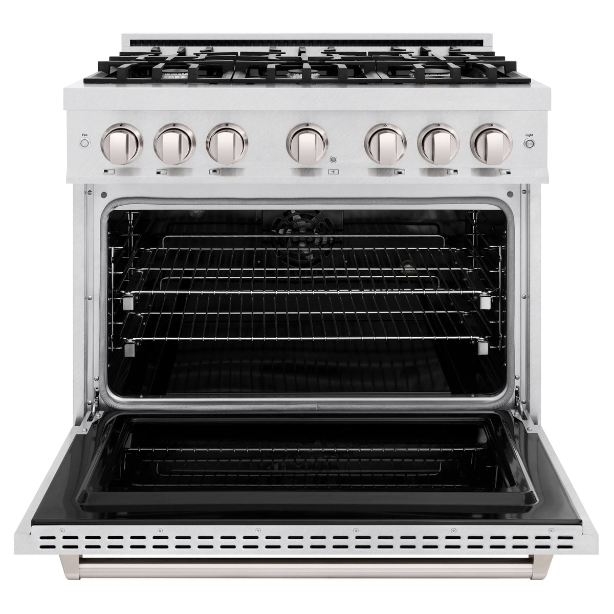 ZLINE - 36 in. Wide 6 Burner Classic Dual Fuel Satin Steel Stainless Range with Convection Oven (CDRS-36) - Stainless Steel