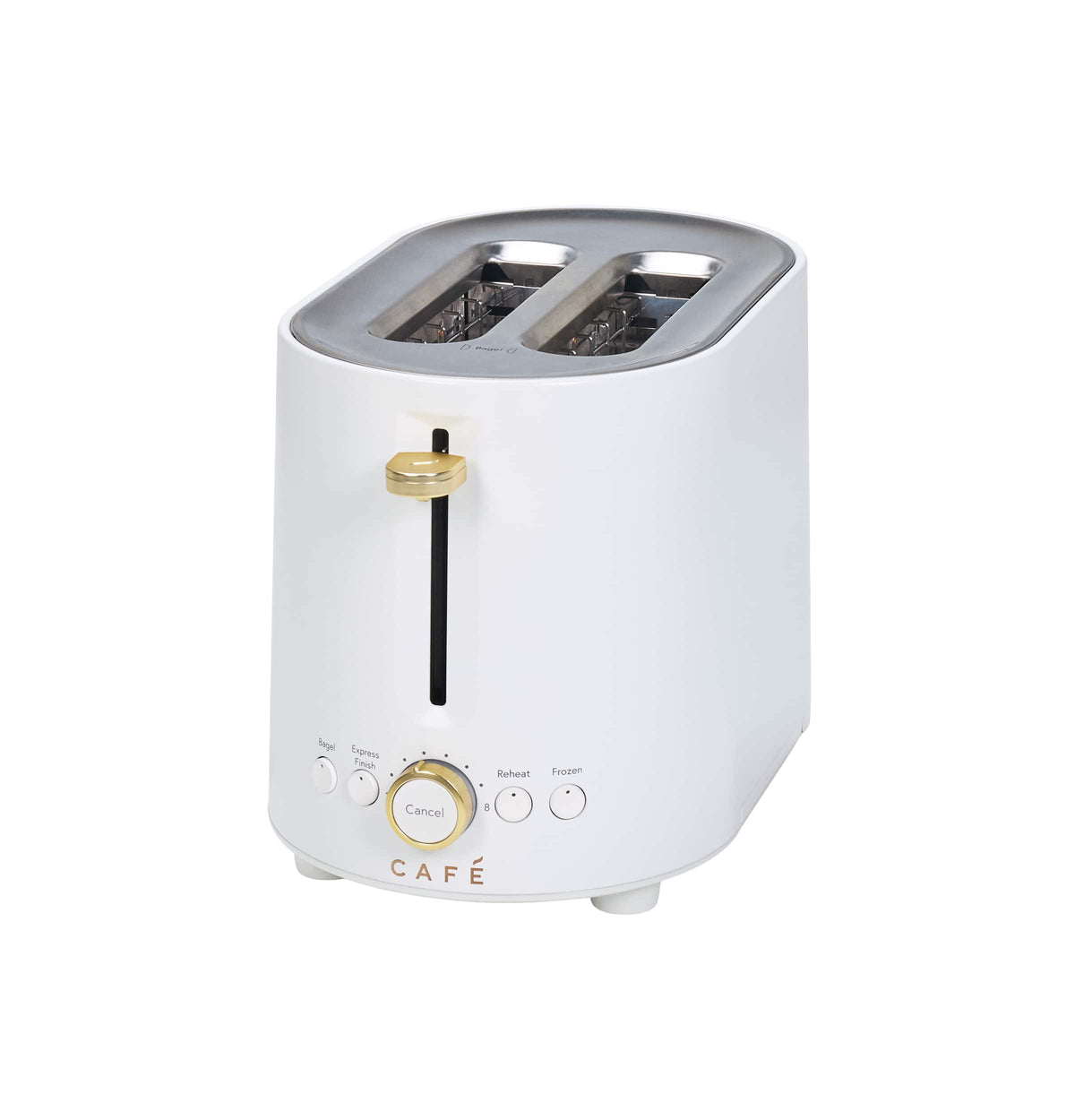 Café - Express Finish 2-Slice Toaster with Extra Wide Slots and 4 Preset Toasting Functions - Matte White