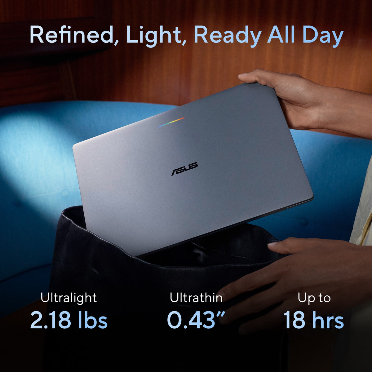 ASUS - Googlebook 14" 3K OLED Touchscreen Laptop w/ Gemini Intelligence - Intel Core Ultra 5 325 (2026) - 16GB RAM - 512GB SSD - Dusk Ash