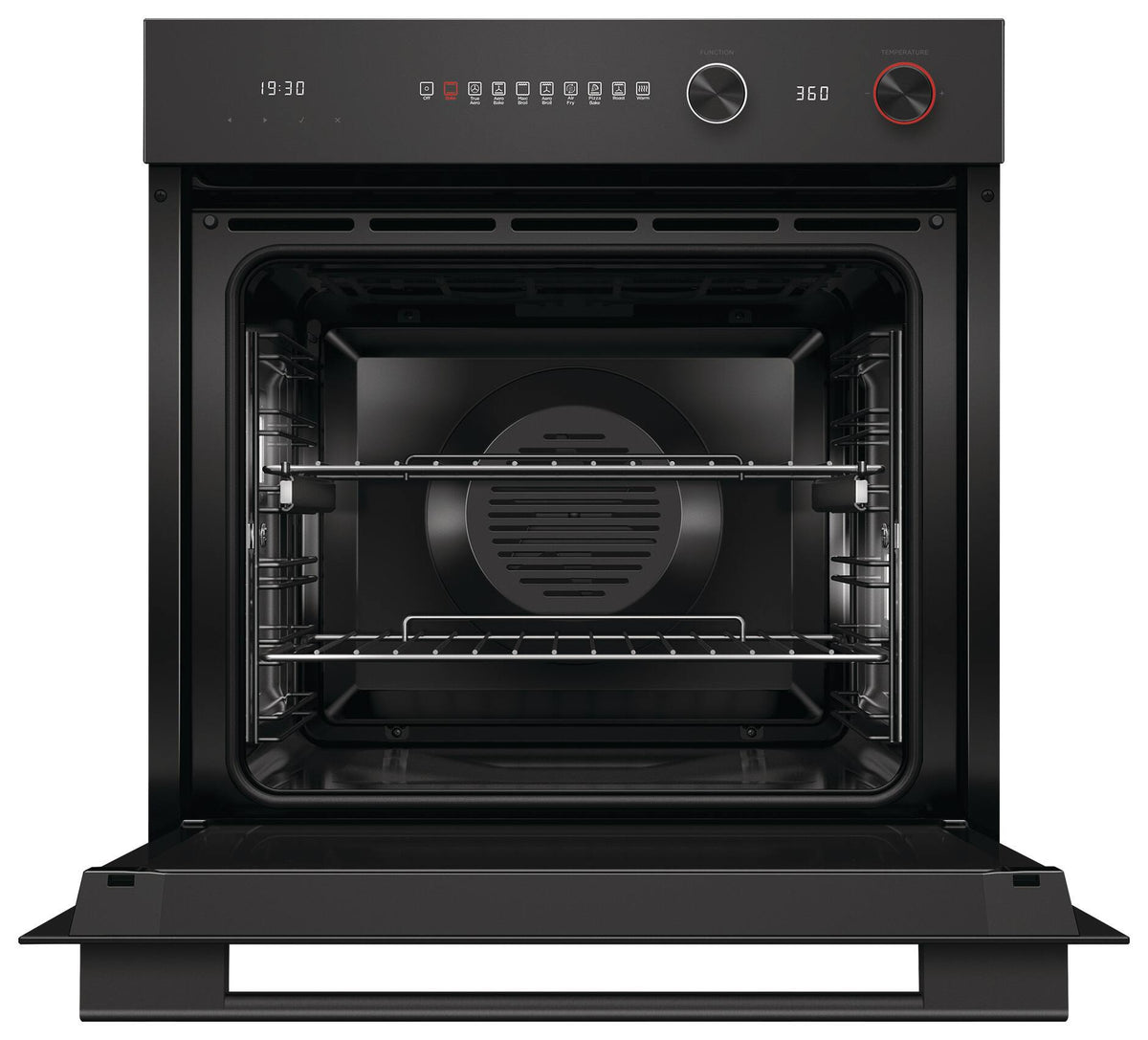 Fisher & Paykel - 24" 3 Cu Ft Iluminated Icons w/Dials Single Oven - Black