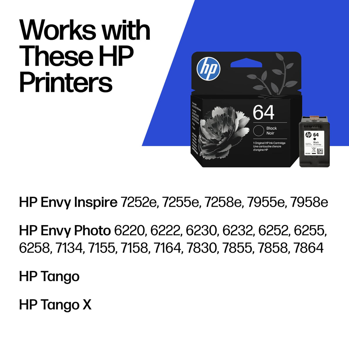 HP - 64 Standard Capacity Ink Cartridge - Black