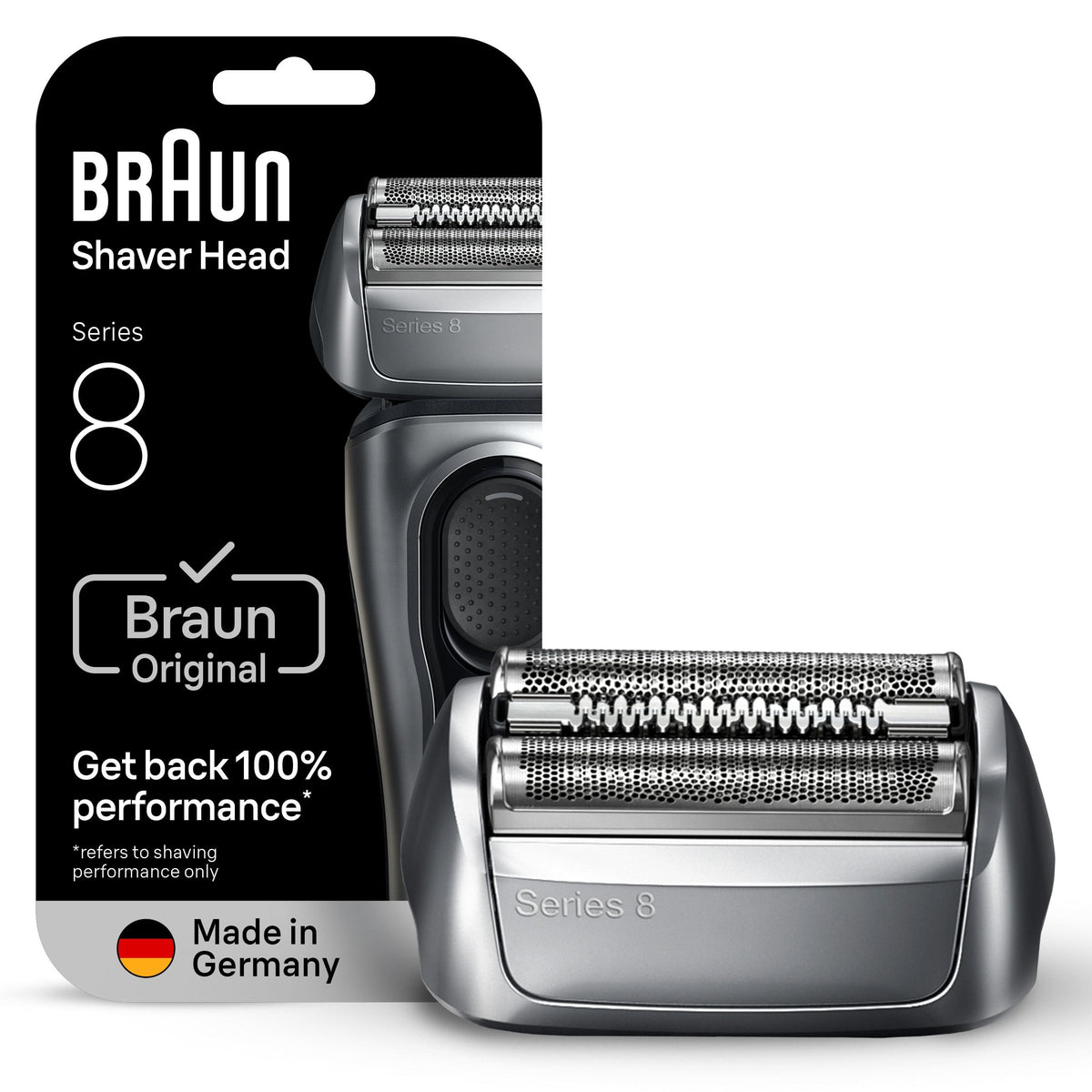 Braun - Series 8 Men's Electric Shaver Head Replacement,Compatible with all 83**s Models - Black