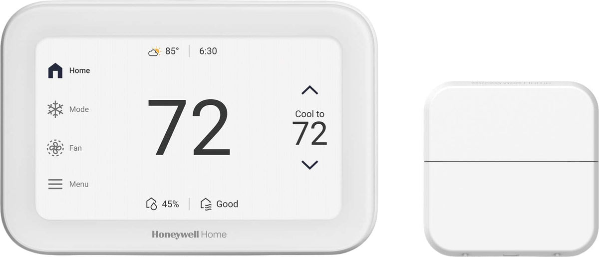 Honeywell Home - X8S Smart Thermostat with Room Sensor, Video Doorbell Compatibility, and IAQ Control - White