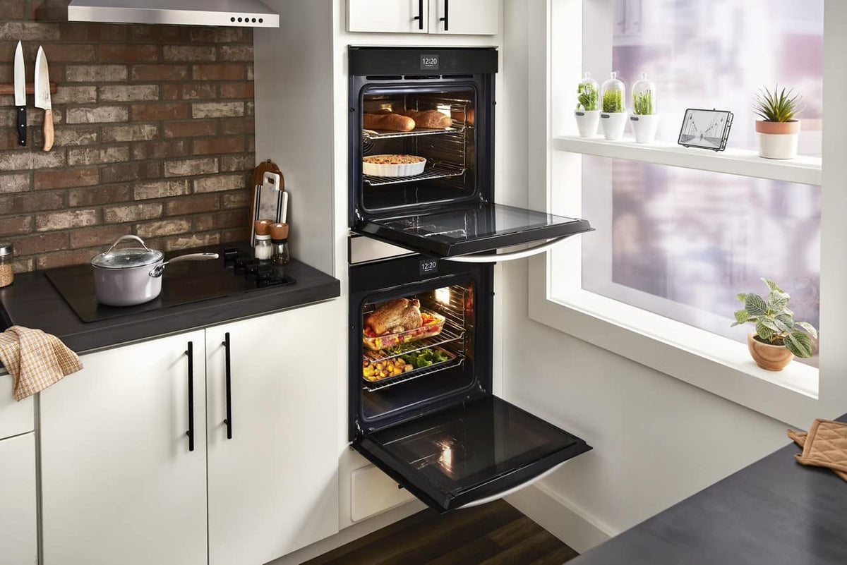 Whirlpool - 24 in. Built-In Double Electric Convection Wall Oven with WiFi - Stainless Steel