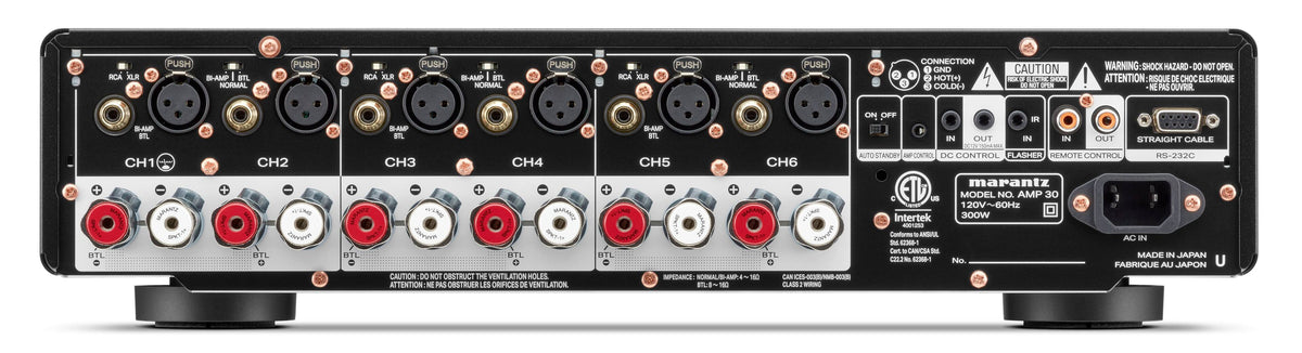 Marantz - AMP 30 6-Channel Power Amplifier with 200 Watts and Exclusive HDAM - Black