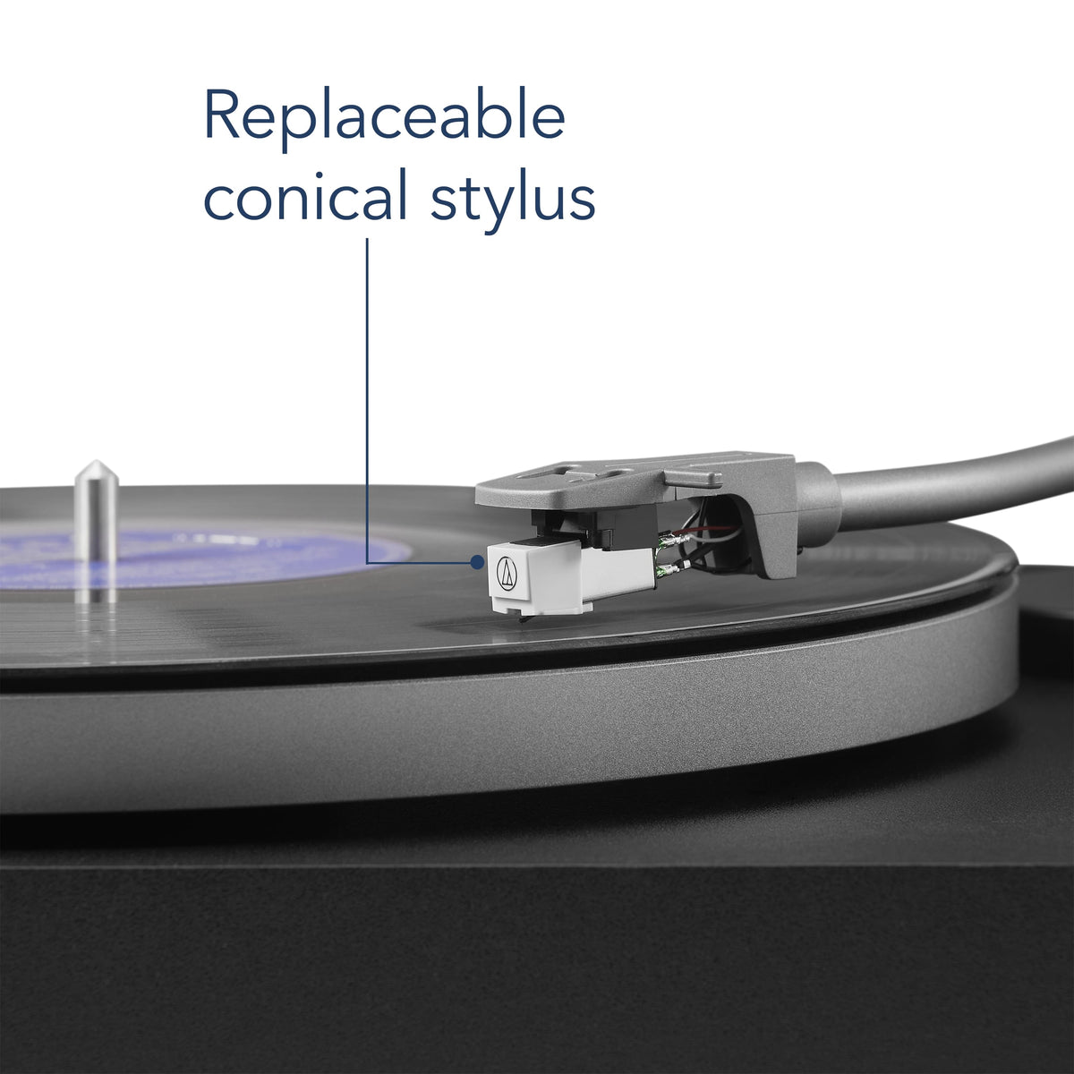 Insignia™ - Bluetooth Stereo Turntable - Black