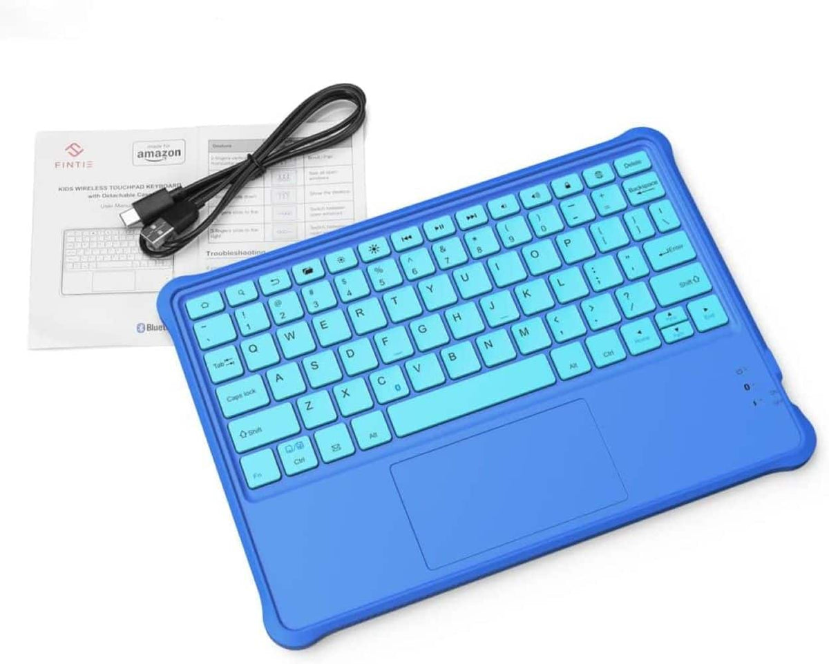 Made for Amazon Kids Bluetooth Keyboard (Comaptible with the Fire HD 10 Kids and Kids Pro tablet) - Blue