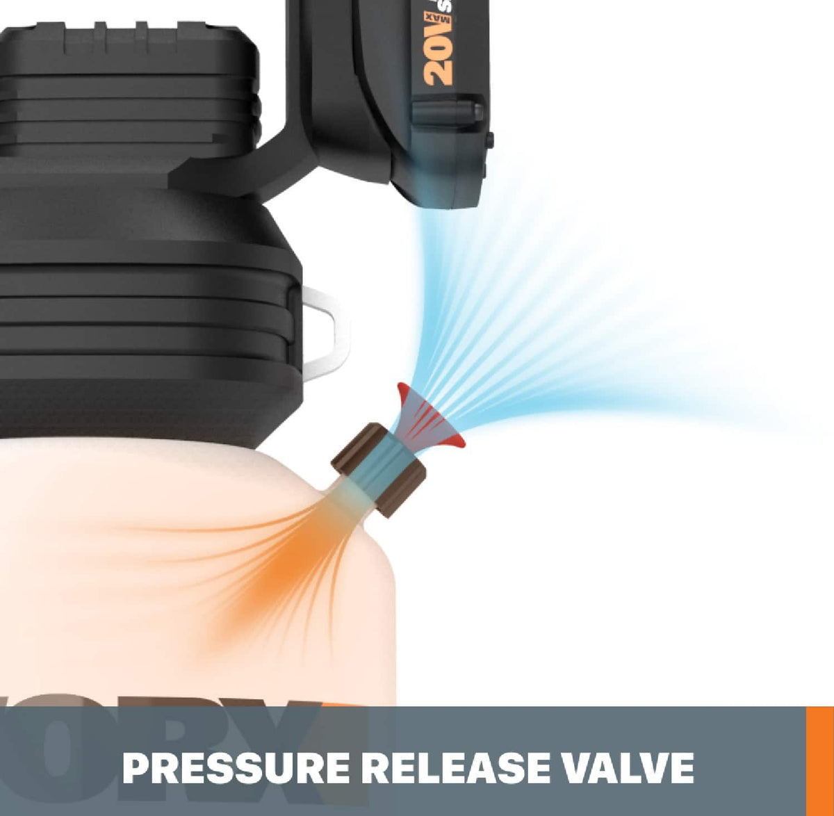 WORX - WG829 20V Power Share Cordless Yard Sprayer Battery and Charger Included - Black