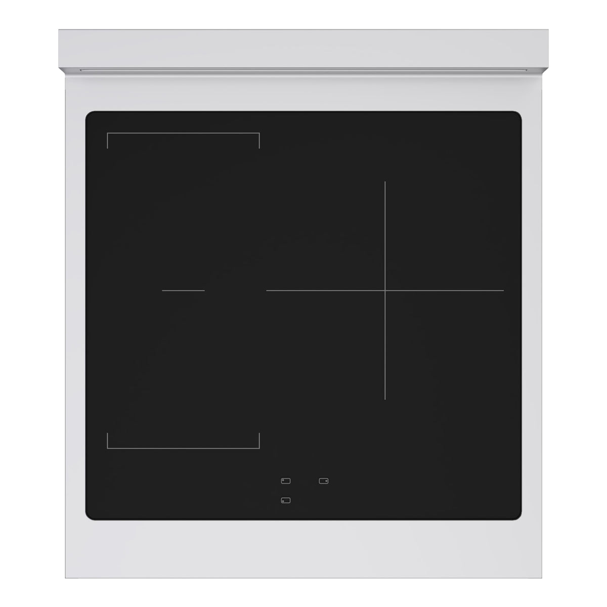 ZLINE - 24 in. 3.2 cu. ft. Paramount Freestanding Induction Range with 3 Burners and Electric Oven with Door - Black Matte