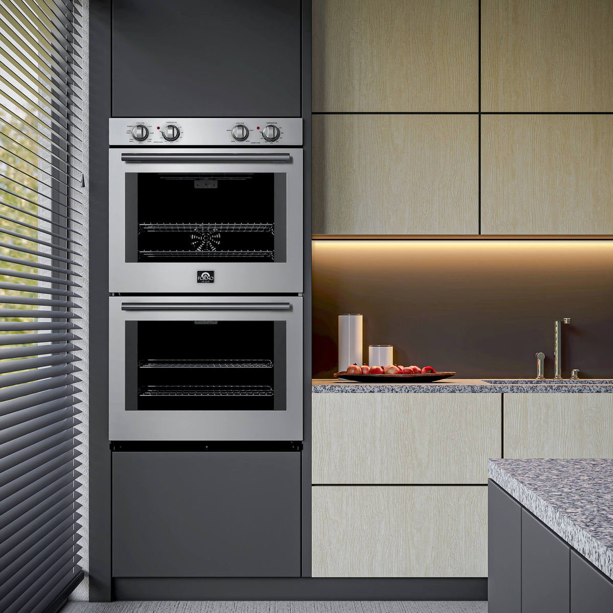 Forno Appliances - Vomero 10 Cu. Ft. Electric Double Wall Oven - Stainless Steel