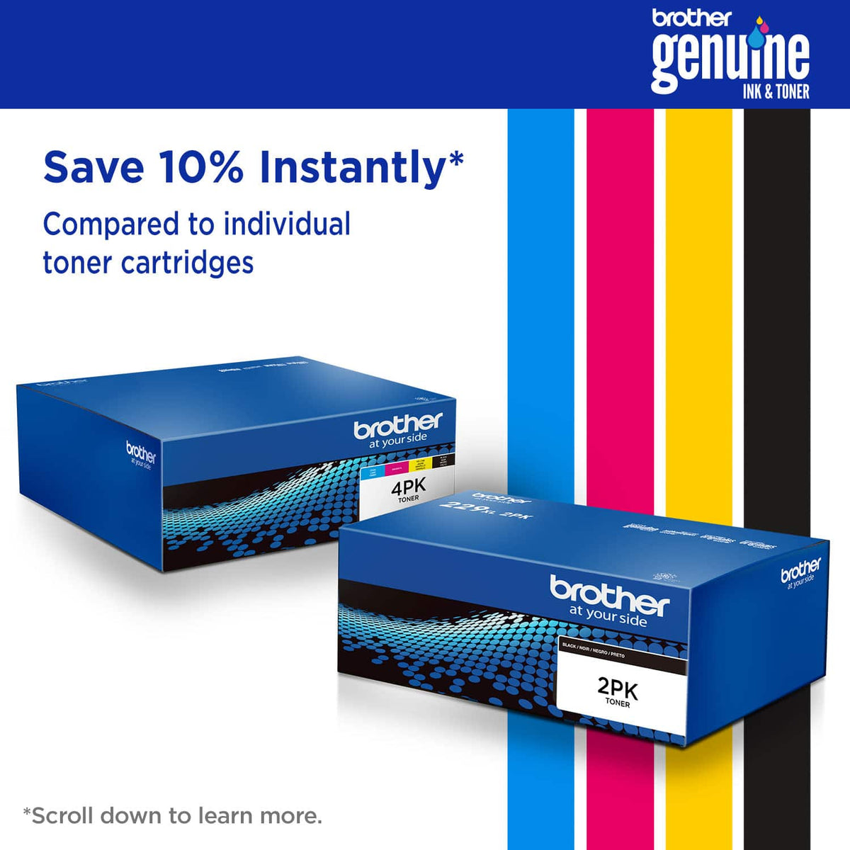 Brother - TN223 4-Pack Standard-Yield Toner Cartridges - Black/Cyan/Magenta/Yellow