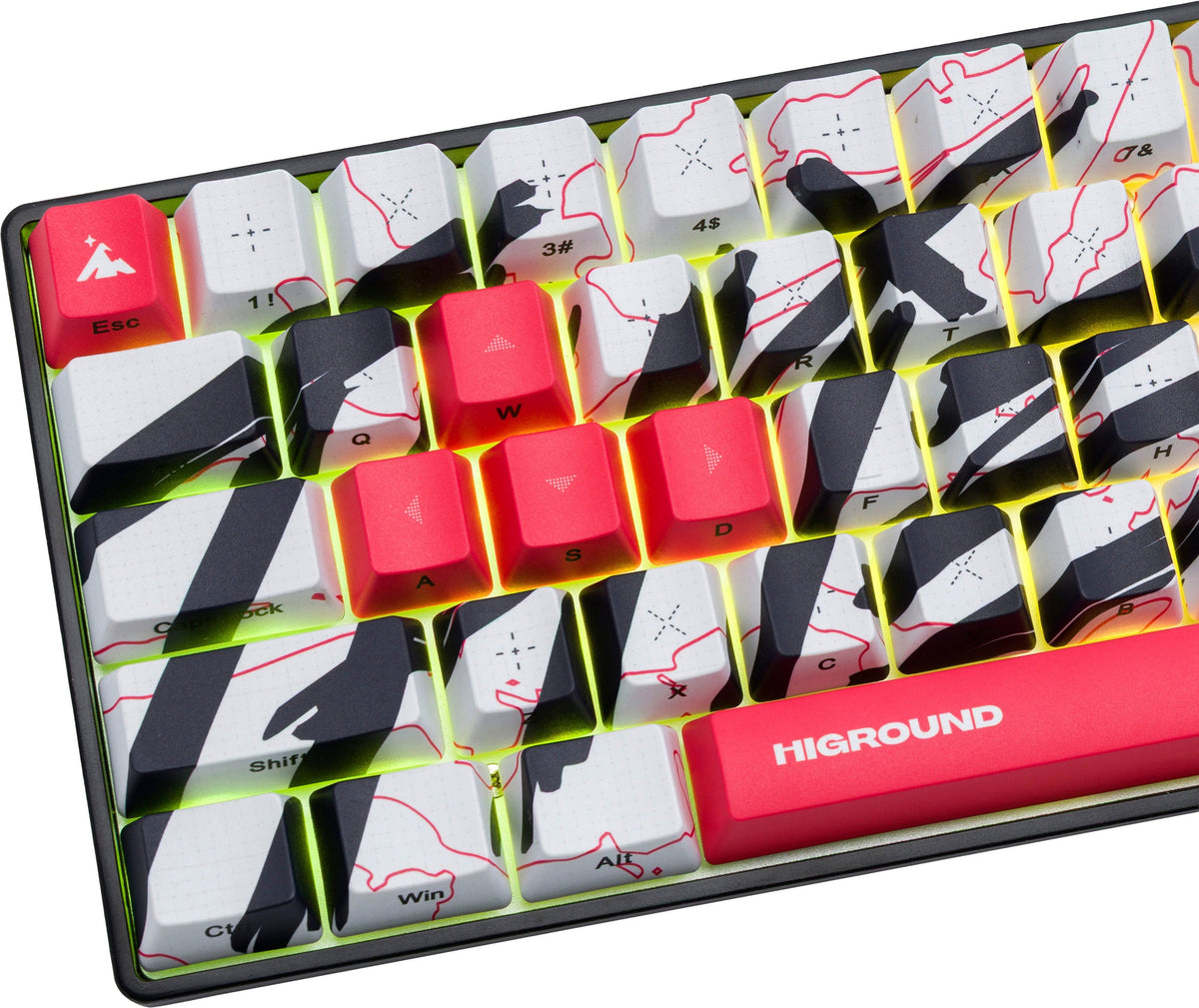 Higround - Basecamp 65HE 65% Wired Magnetic Linear Dynamic Actuation Switch Gaming Keyboard w/ Rapid Trigger & RGB - 100 Thieves - Team Issue