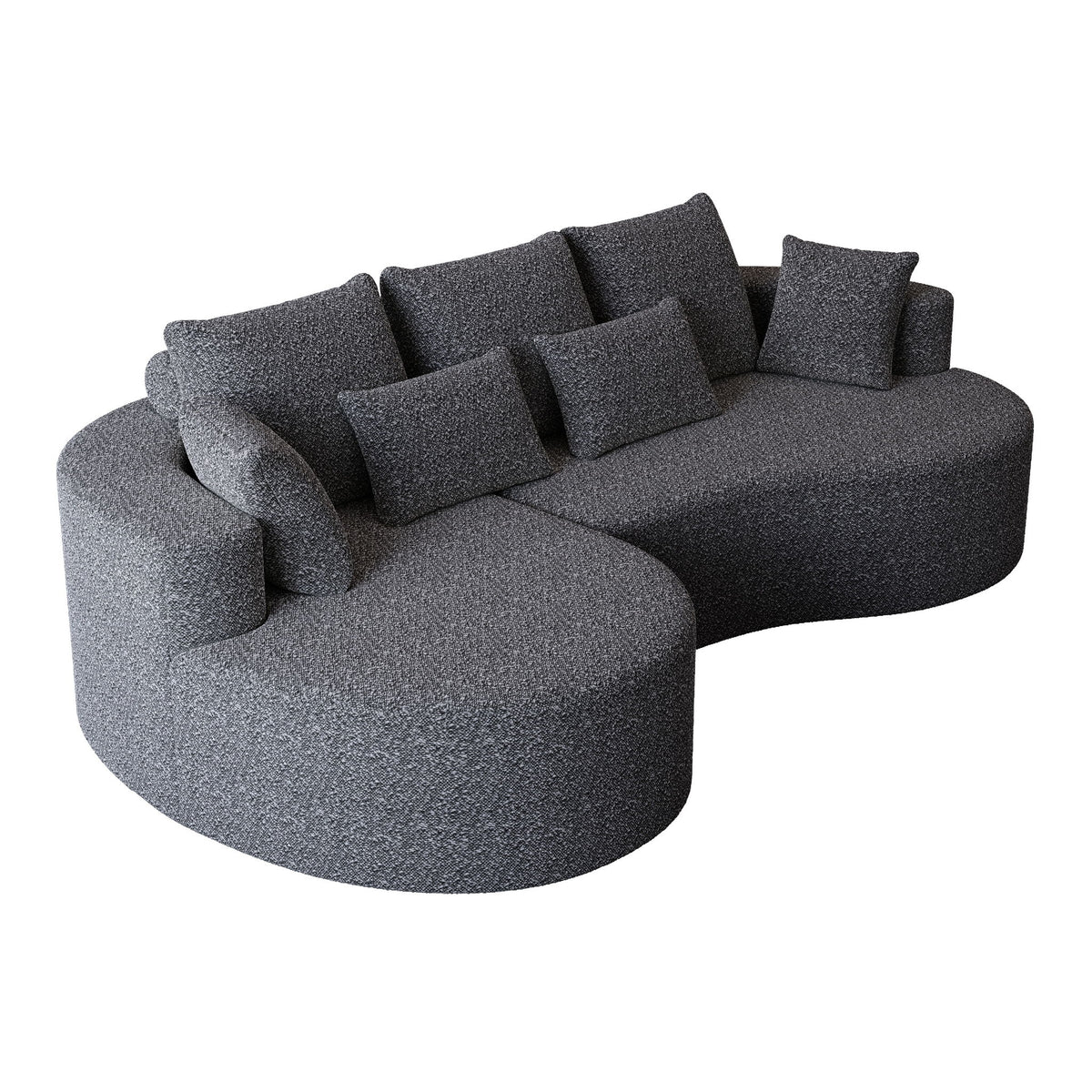 Sofá Seccional Curvo Extragrande con Asiento Extra Profundo
