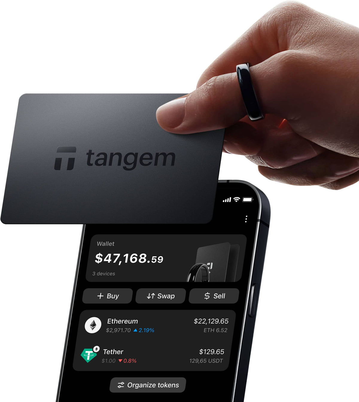 Tangem - Ring - Size 12 - Black