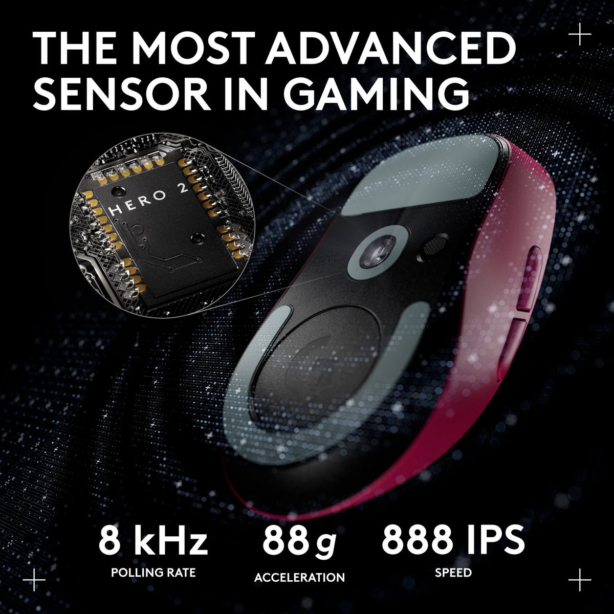 Logitech - PRO X Superlight 2 DEX Lightweight Wireless Optical HERO 2 Sensor 44 000 DPI Gaming Mouse with 5 Programmable Buttons - Wireless - Magenta