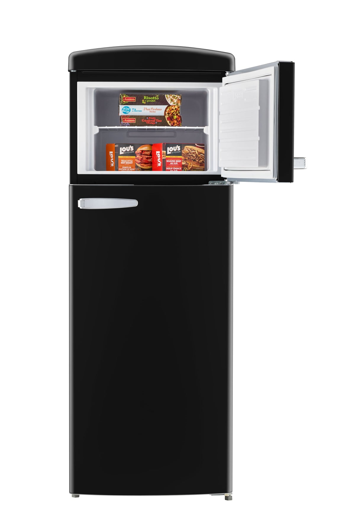 Unique Appliances - 21 in. Wide Classic Retro 7.5cu.ft Compact Top Freezer Refrigerator - Matte Black