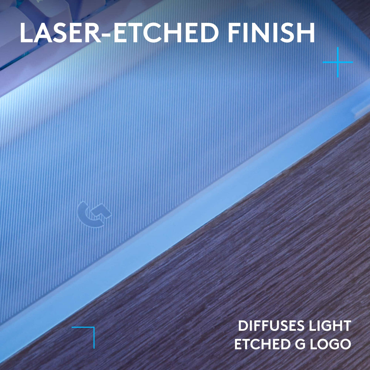 Logitech - G512 X PALM REST 75 LIGHTSYNC RGB Lightbar-Amplifying Acrylic Palm Rest - Transparent