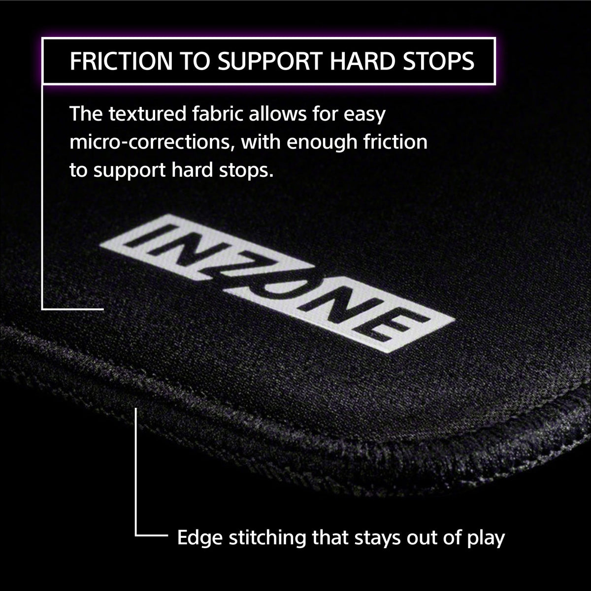 Sony - INZONE Mat-F Control-Type Large 6mm Cloth Gaming Mousepad - Black