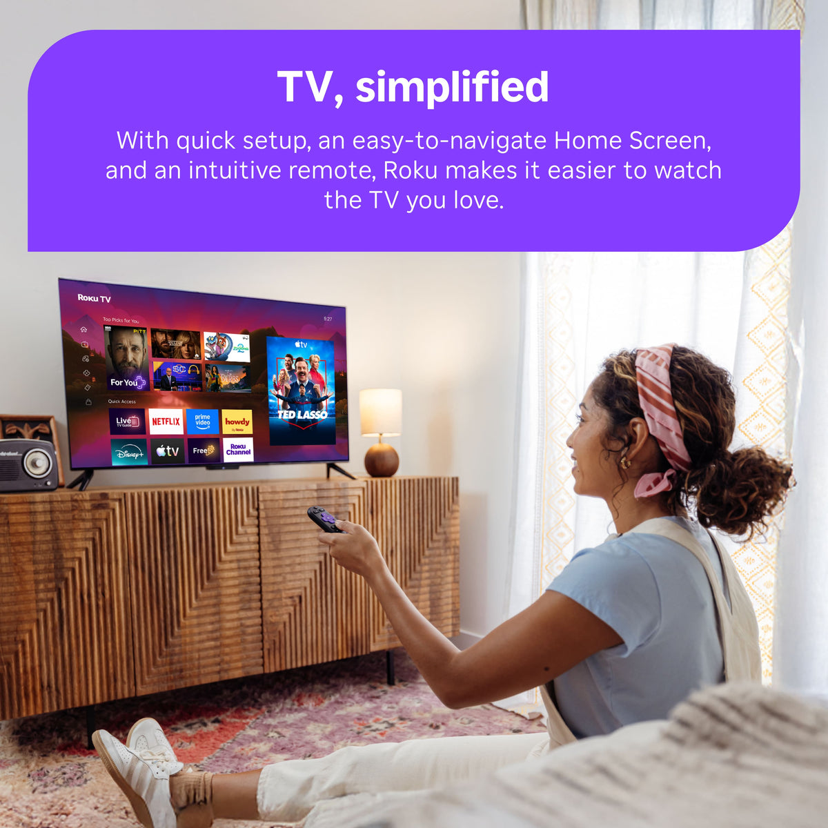 Roku - 75" Class Plus Series 4K QLED Mini-LED Smart RokuTV (2026)