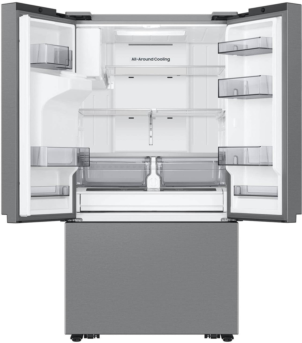 Samsung - 36 in. Wide 31 cu. ft. Mega Capacity 3-Door French Door Refrigerator with External Water and Ice Dispenser - Stainless Steel