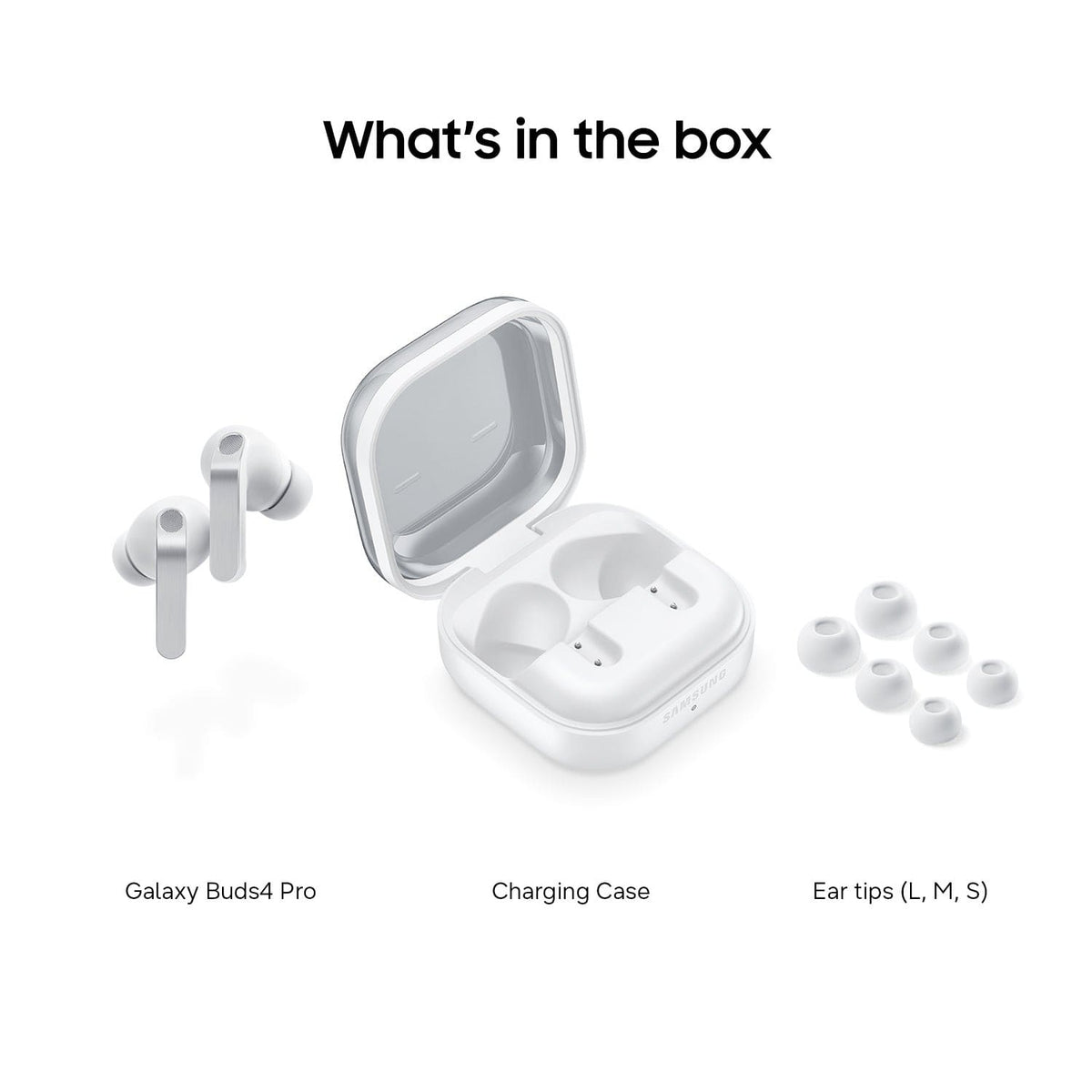 Samsung - Galaxy Buds4 Pro Wireless Earbud Headphones - White