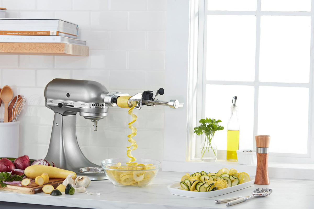 Spiralizer (Peel, Core & Slice) Attachment for KitchenAid Stand Mixers - Stainless Steel