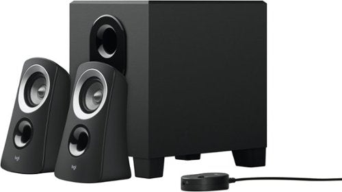 Logitech - Z313 2.1-Channel Speaker System (3-Piece) for PC - Black/Silver