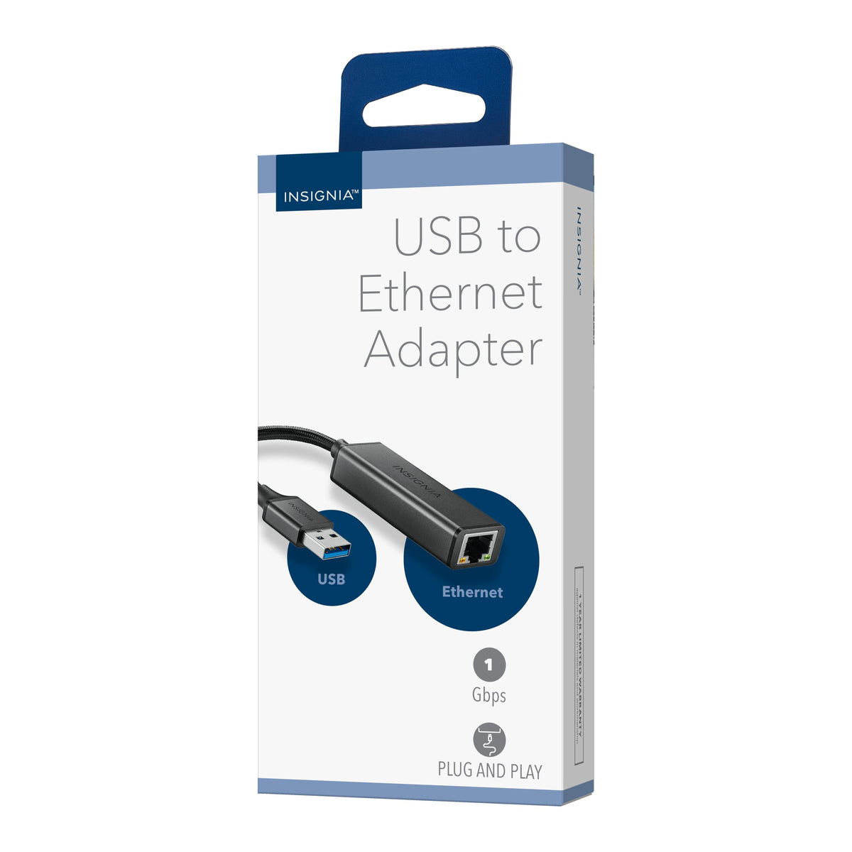Insignia™ - USB to Ethernet Adapter - Black