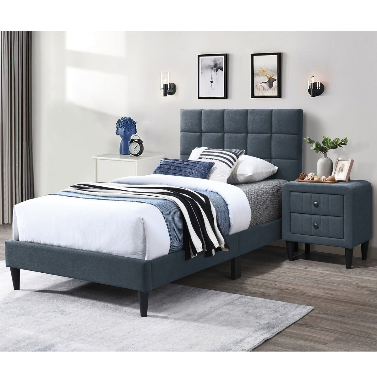 Cama moderna con cabecero ajustable