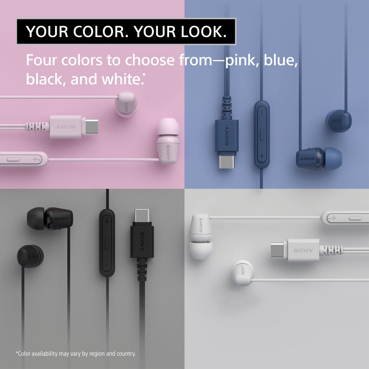 Sony - USB-C Wired In-ear Headphones - Blue