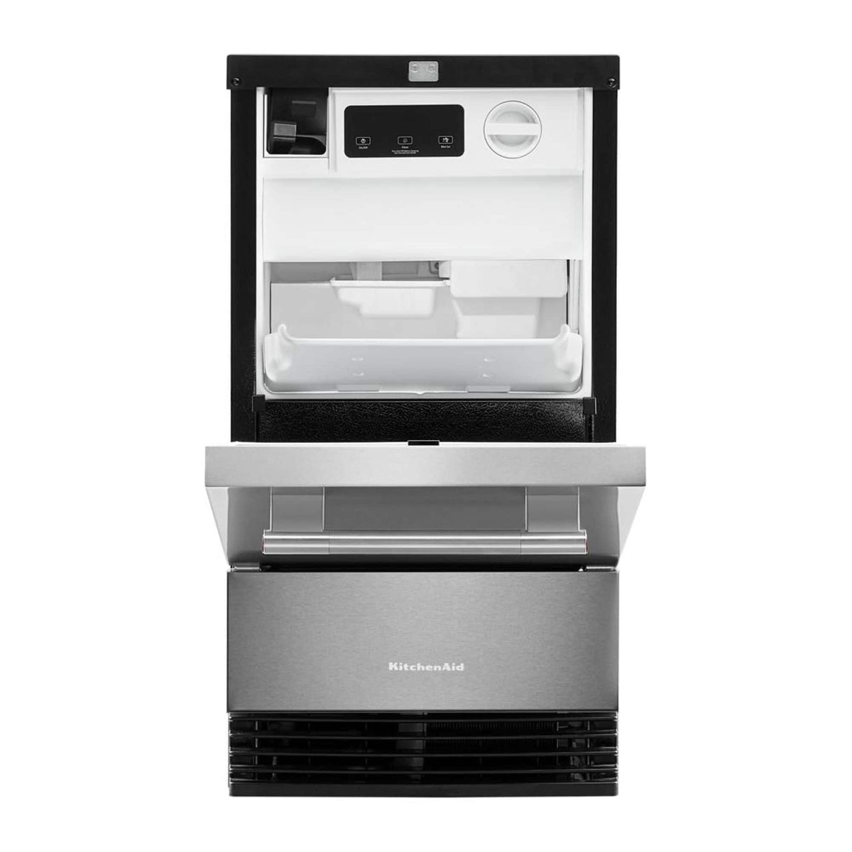 KitchenAid - 18" 35-Lb. Ice Maker - PrintShield Stainless Finish