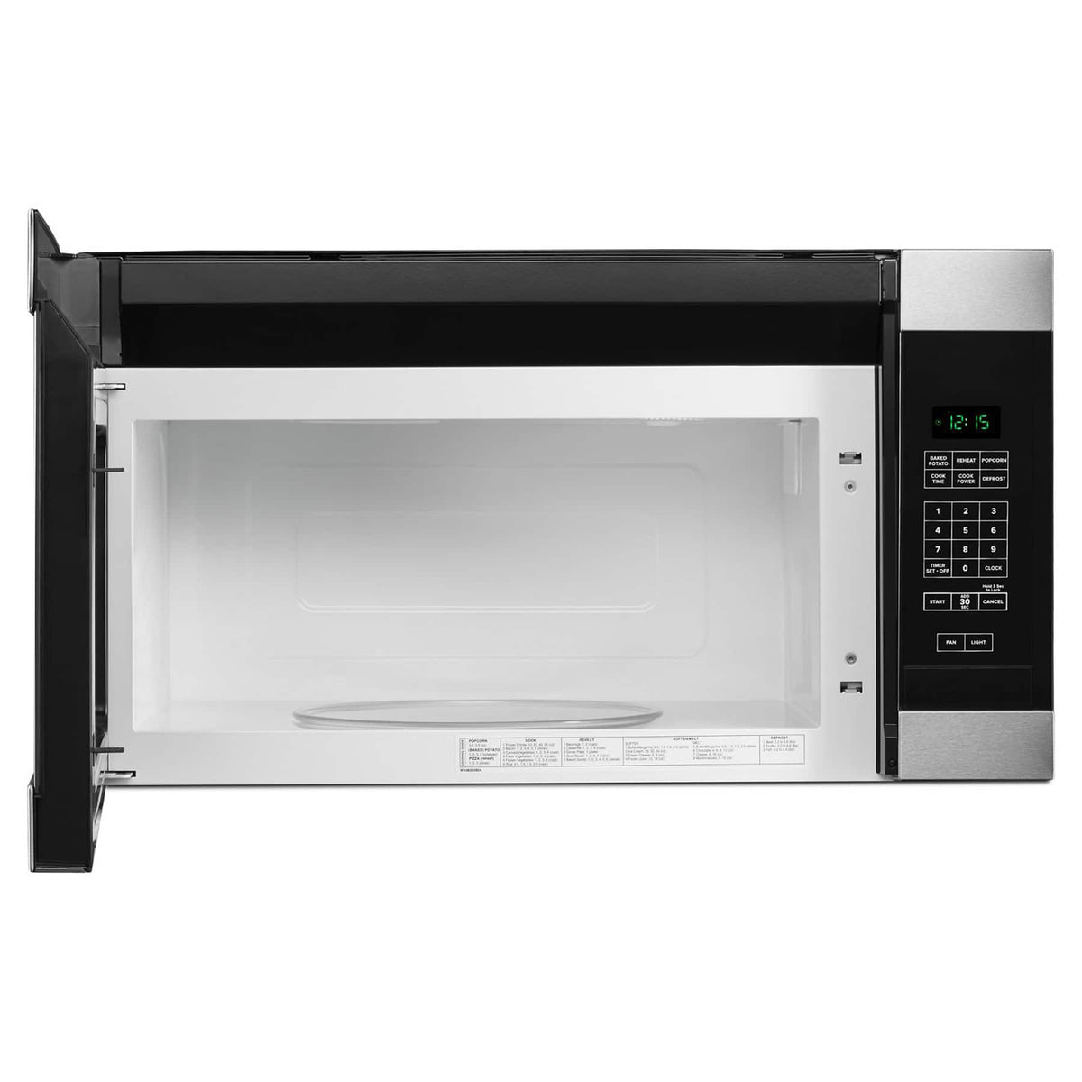 Amana - 1.6 Cu. Ft. Over-the-Range Microwave with Add 0:30 Seconds - Stainless Steel