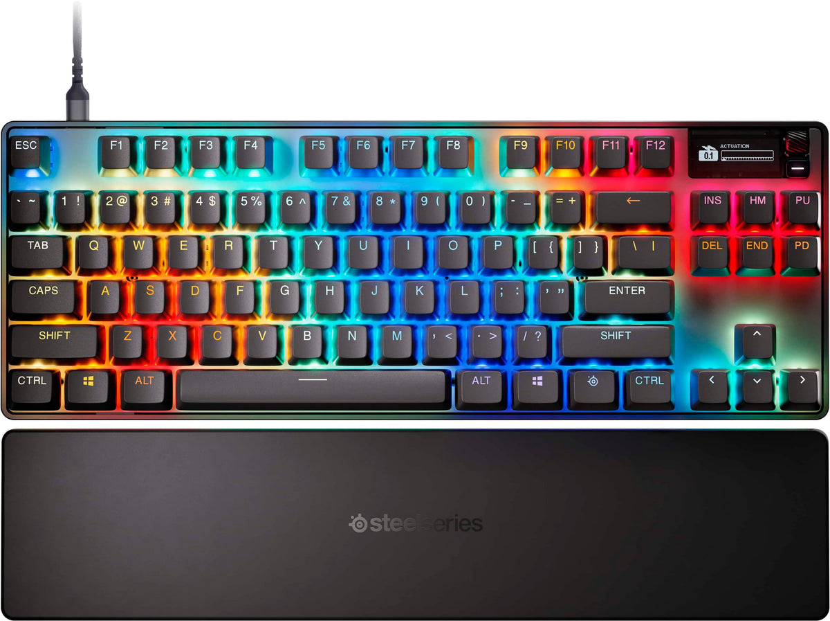 SteelSeries - Apex Pro TKL Gen 3 Wired Magnetic Hall-Effect OmniPoint Adjustable Gaming Keyboard with Rapid Tap - Black