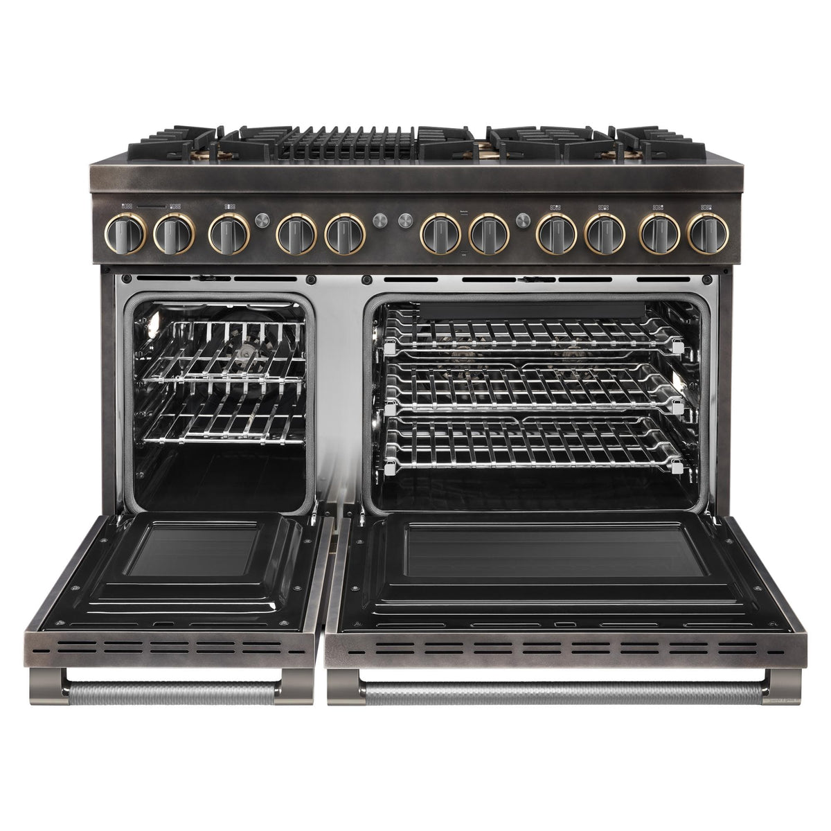 JennAir - 48 in. Wide 6 Burner 6.3 Cu. Ft. Duel Fuel Range - Smoke