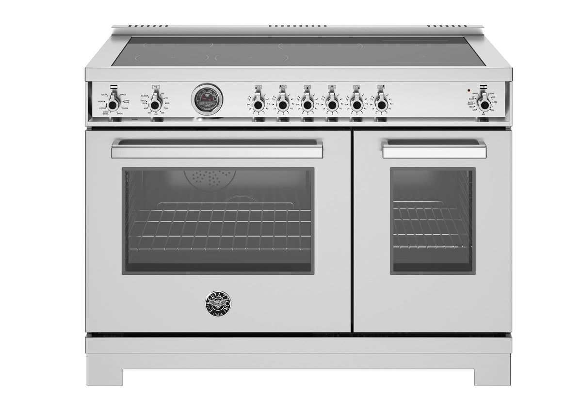 Bertazzoni - 48" Professional Series range - Electric self clean oven - 6 induction zones - Stainless Steel